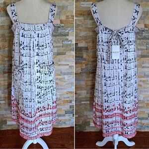 Wrap London Linen Embroidered Sundress women’s size 12